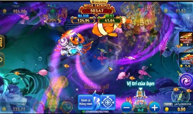 Giao diện chơi game Bắn Cá Đại Dương tại S666