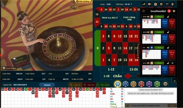 Bàn cược Roulette tại nhà cái S666