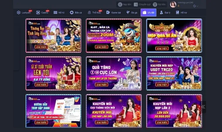 Các chương trình khuyến mãi S666 hấp dẫn tặng hội viên nhà cái