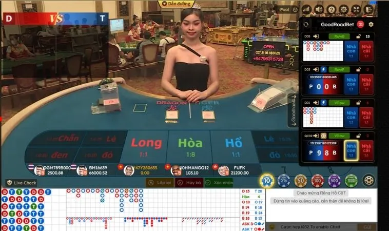 Các cửa cược trong game Dragon Tiger tại S666